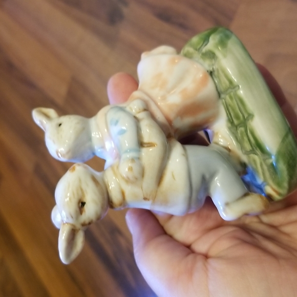 Easter Bunny & Egg Decor Bundle Porcelain Figurines & Candles - Picture 3 of 12